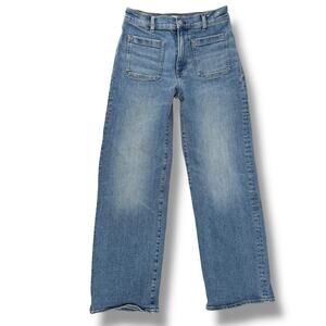 Madewell The Emmett Wide Leg Jeans Women's Sz 27 Patch Pocket Edition 31" Inseam